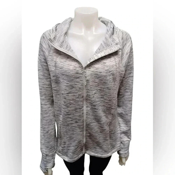 Spyder NWT LS Zip Up Gray Hoodie  Jacket Size Large - Picture 3 of 12